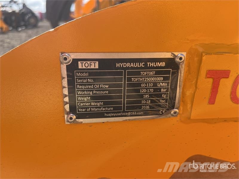 TOFT 06T 560 mm Hydraulic Excavator Thumb - Fits 1 Buckets