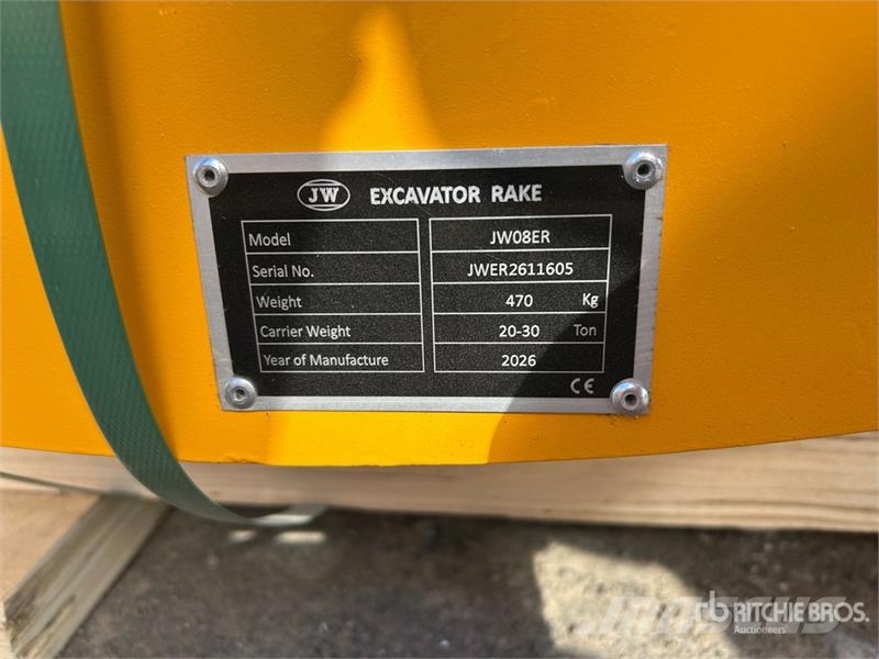 TOFT 08R Excavator Rake - Fits 20-30 ton excavator Vaalutid ja kaarutid