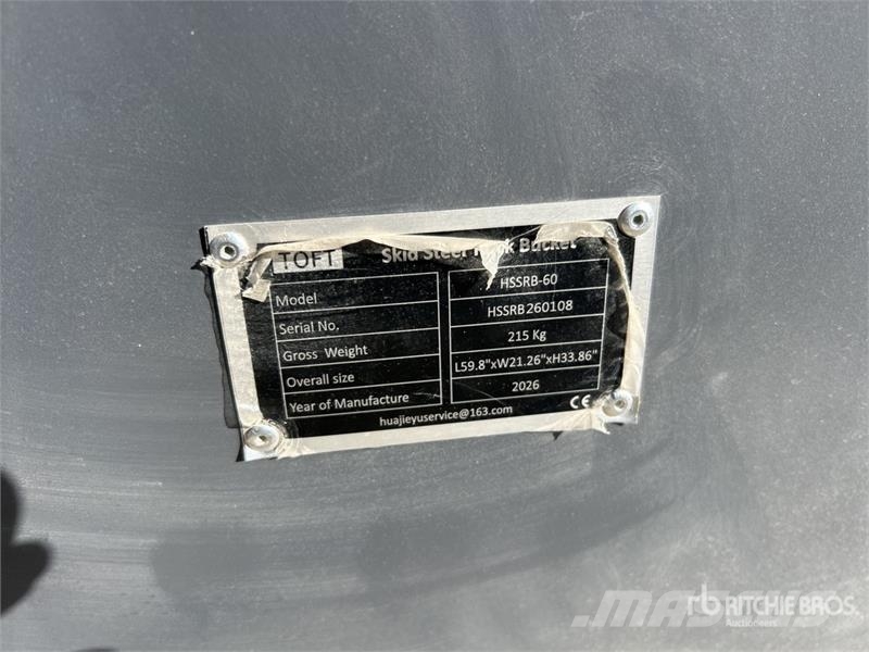 TOFT HSSB-60 1500 mm General Purpose Skid Steer Bu Kašike / Korpe