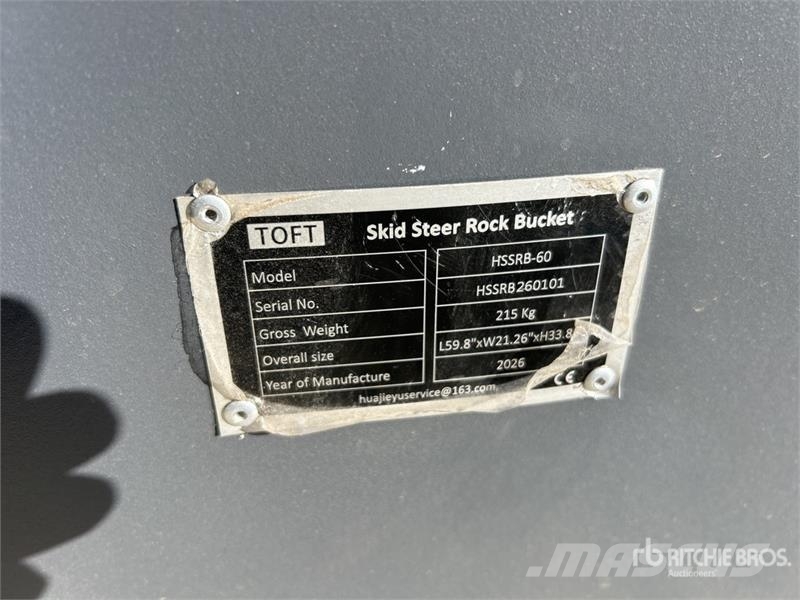 TOFT HSSB-60 1500 mm General Purpose Skid Steer Bu Kašike / Korpe