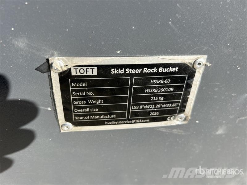 TOFT HSSB-60 1500 mm General Purpose Skid Steer Bu Kašike / Korpe