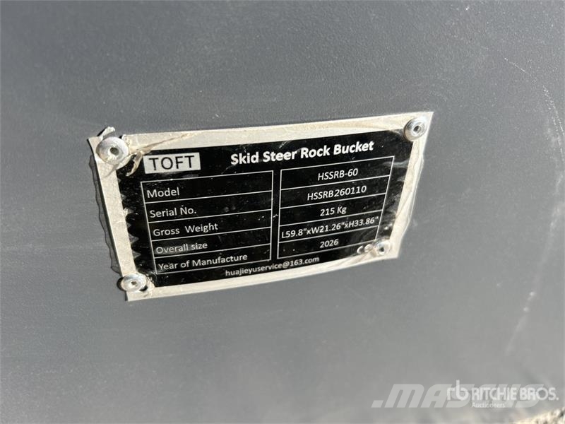 TOFT HSSB-60 1500 mm General Purpose Skid Steer Bu Kašike / Korpe