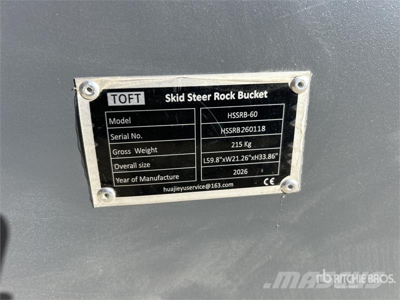 TOFT HSSB-60 1500 mm General Purpose Skid Steer Bu Kašike / Korpe