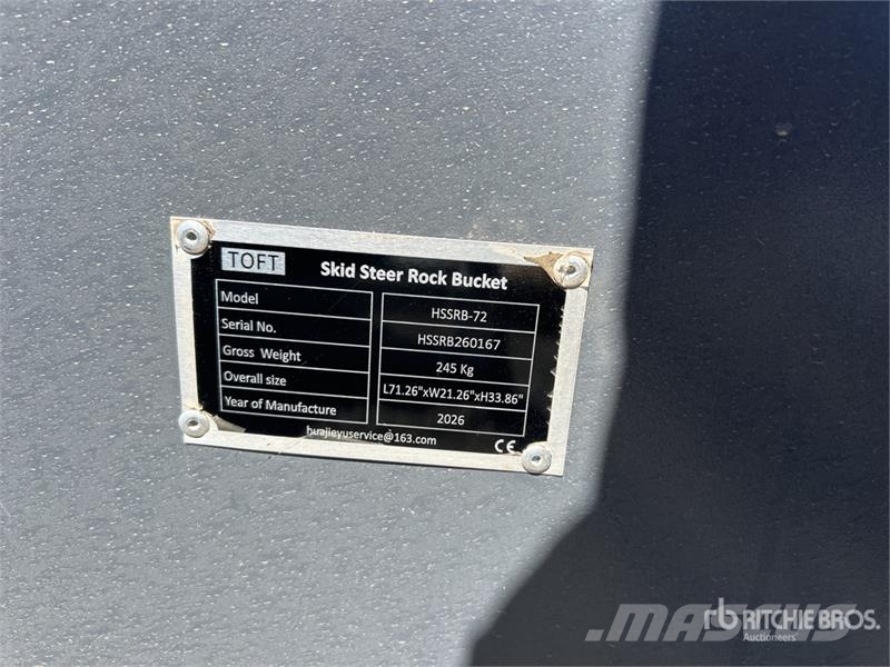  TOFT HSSB-72 1800 mm General Purpose Skid Steer Bu دلاء
