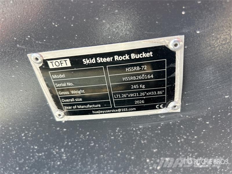 TOFT HSSB-72 Skid Steer Bucket (Unused) Kašike / Korpe