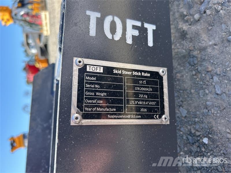 TOFT ST-72 1800 mm Skid Steer Root Rake (Unused) Rakes and tedders