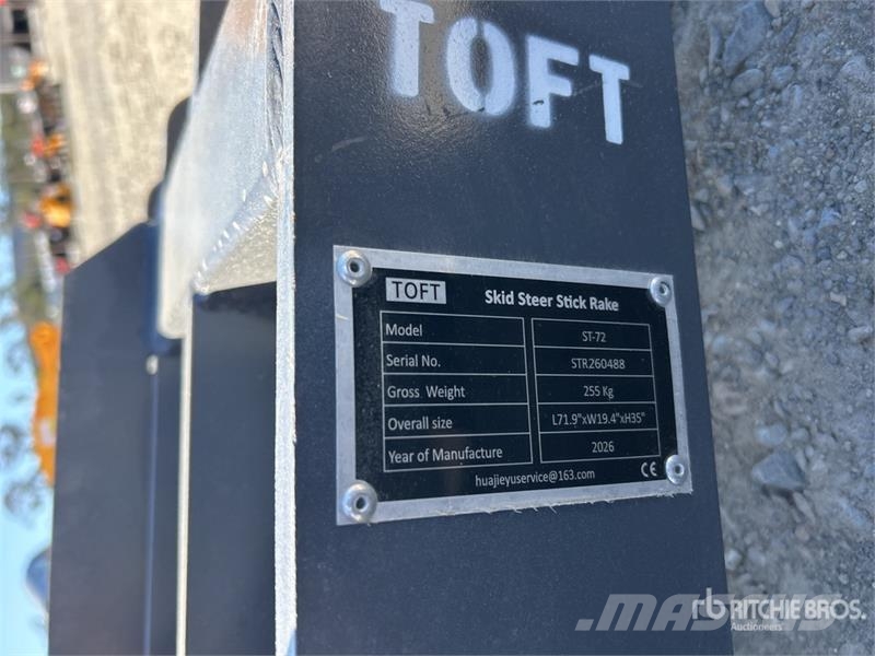  TOFT ST-72 1800 mm Skid Steer Root Rake (Unused) Okretači i sakupljači sena
