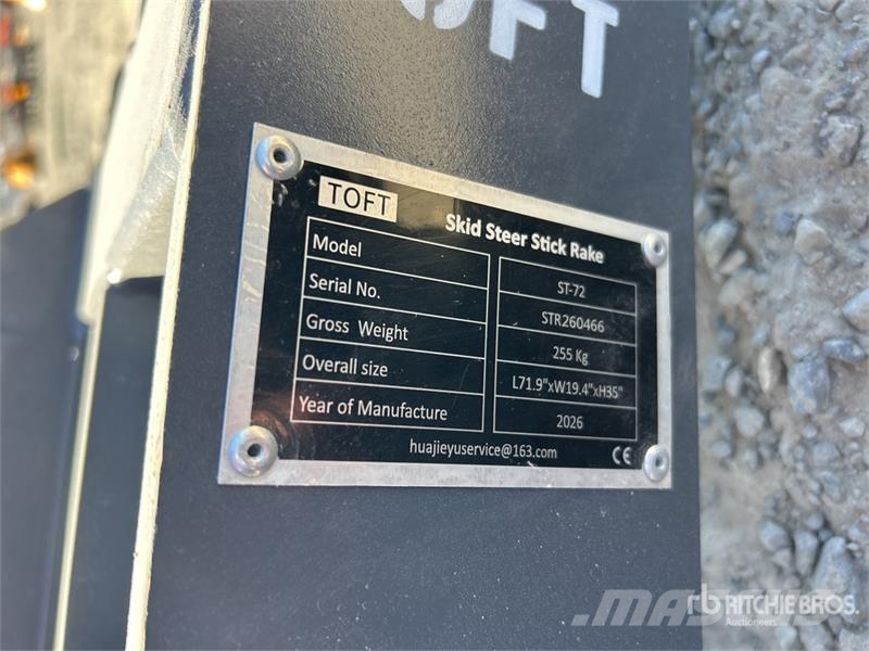  TOFT ST-72 1800 mm Skid Steer Root Rake (Unused) Okretači i sakupljači sena