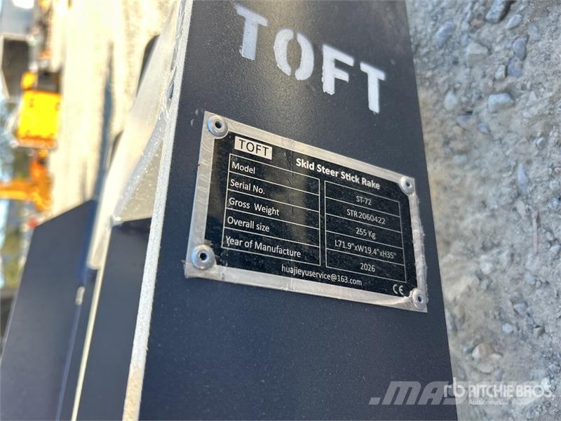 TOFT ST-72 1800 mm Skid Steer Root Rake (Unused) Rakes and tedders