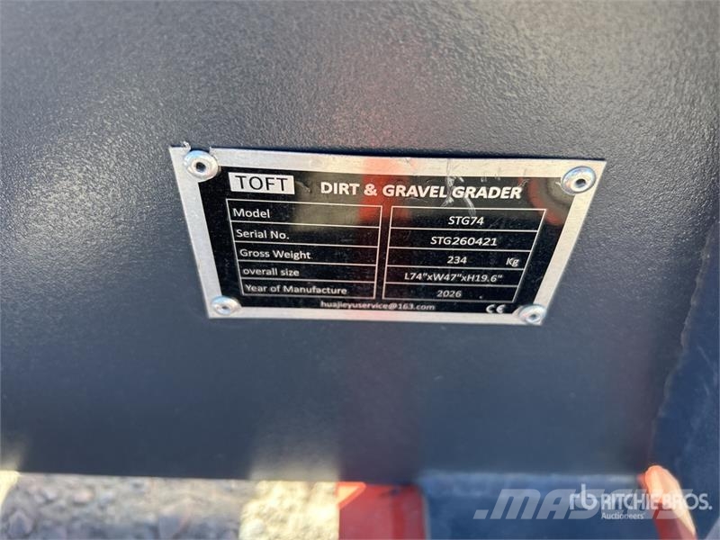 TOFT STG74 1900 mm Skid Steer Grader (Unused) Other components