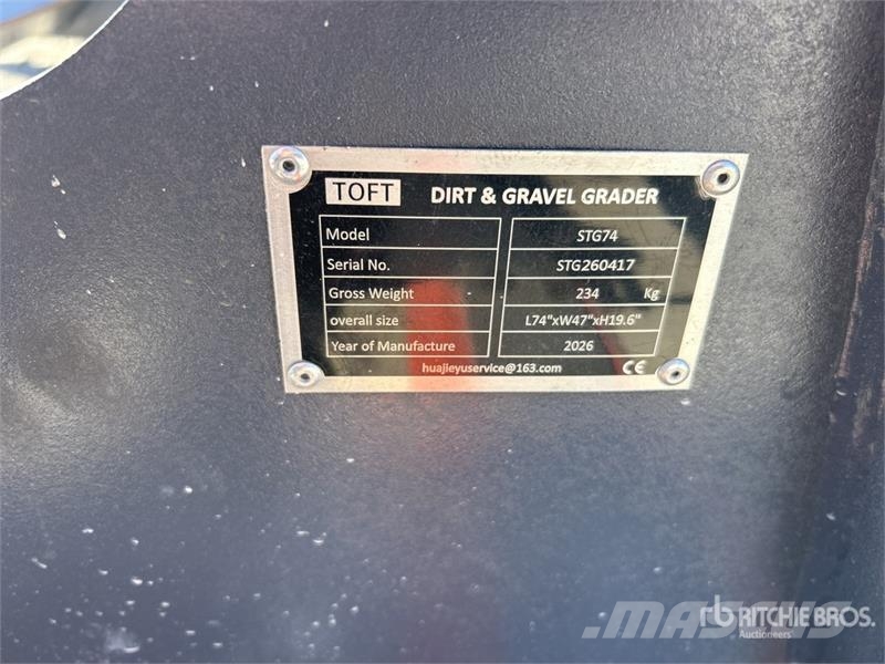 TOFT STG74 1900 mm Skid Steer Grader (Unused) Other components