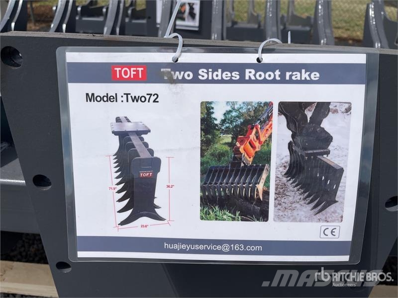  TOFT TWO72 1830 mm Excavator Rake - Fits 15-30 ton Vaalutid ja kaarutid