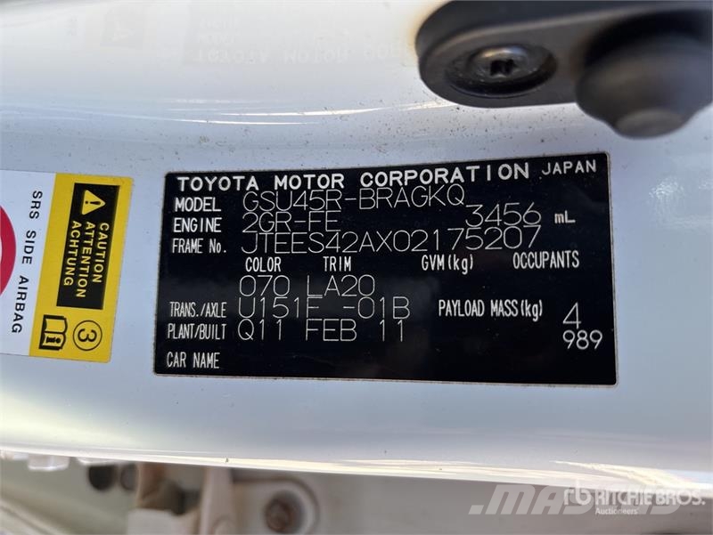 Toyota Kluger Grande AWD SUV Auto