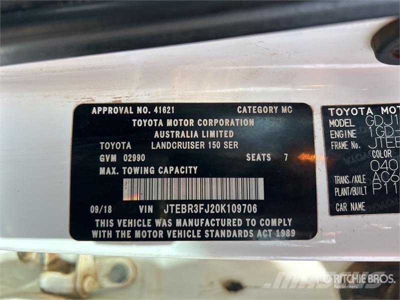 Toyota Land Cruiser Prado GXL 4x4 GXL SUV Personbiler