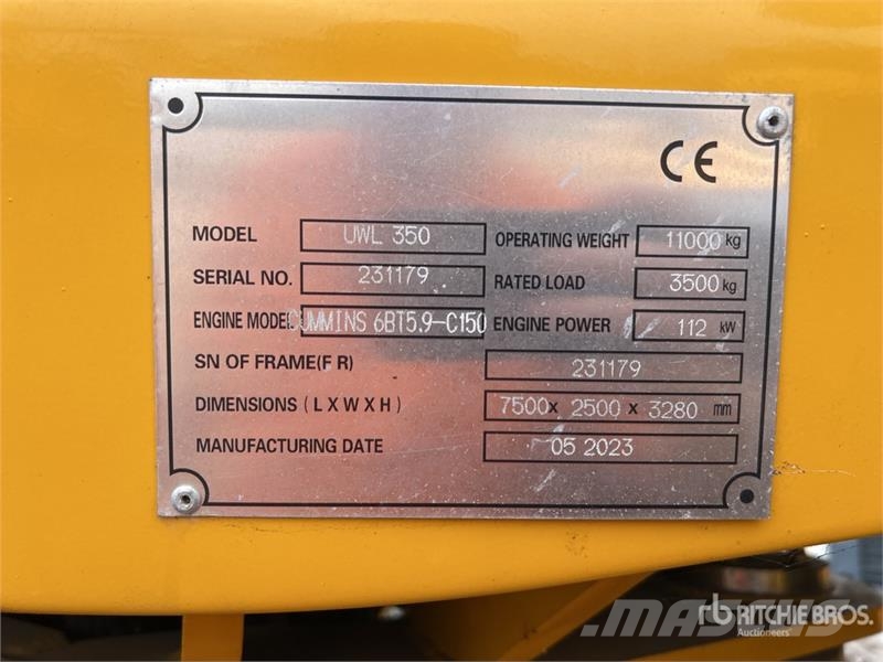  UHI UWL350 Wheel Loader Gumikerekes homlokrakodók