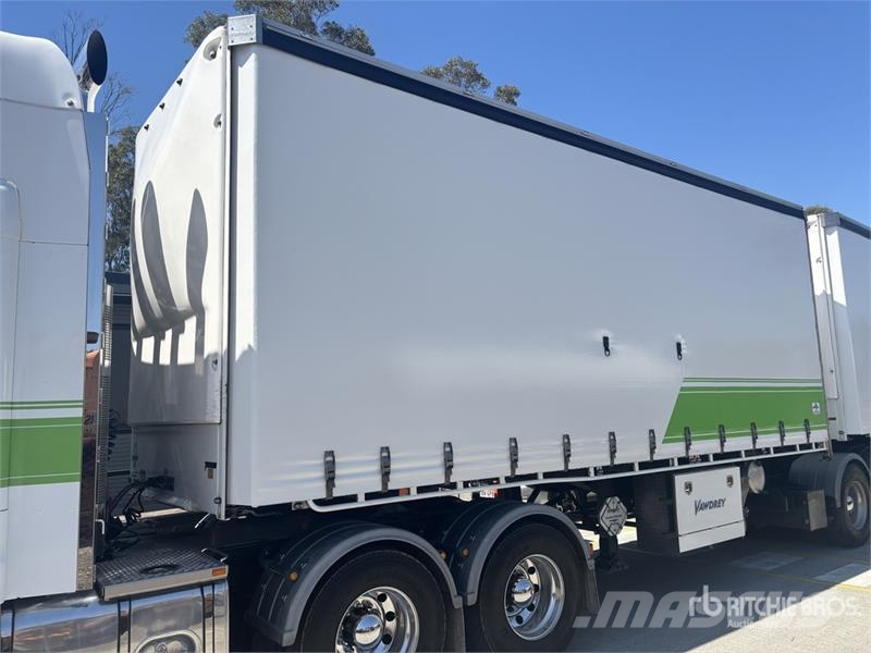 Vawdrey 6.5 m Tri/A B-Double Lead Curtain Side Trailer Тентованные прицепы