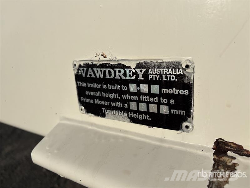 Vawdrey 7.1 m Tri/A B-Double Lead Step Deck Curtain Side T مقطورات بغطاء جانبي