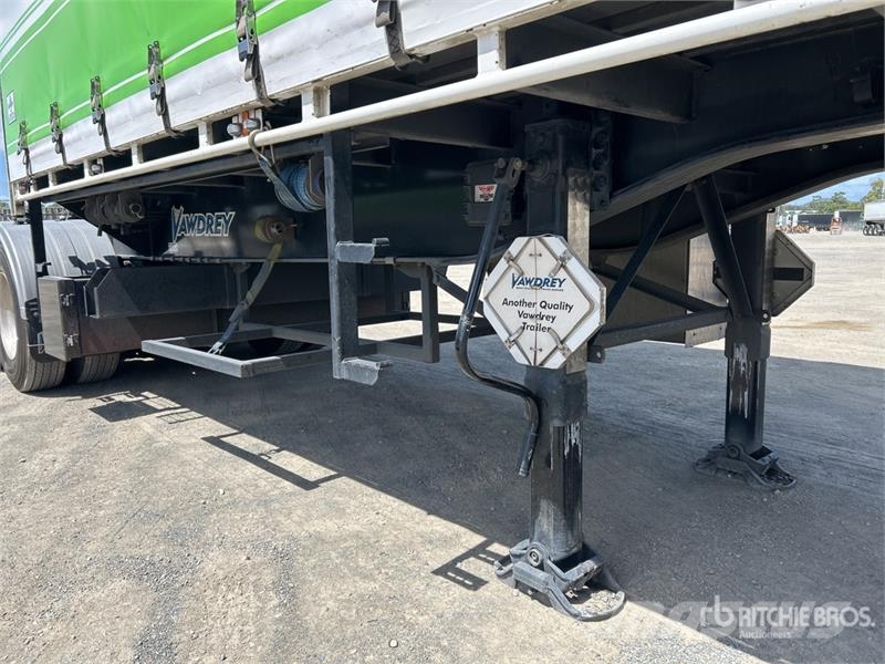 Vawdrey 7.2 m Tri/A B-Double Lead Curtain Side Trailer Kayar tenteli çekiciler