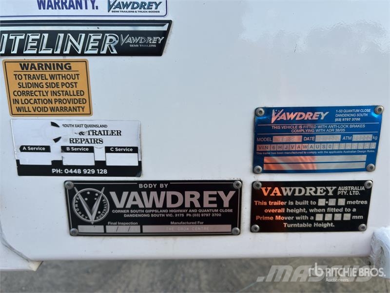 Vawdrey 7.2 m Tri/A B-Double Lead Curtain Side Trailer Curtainsider trailers