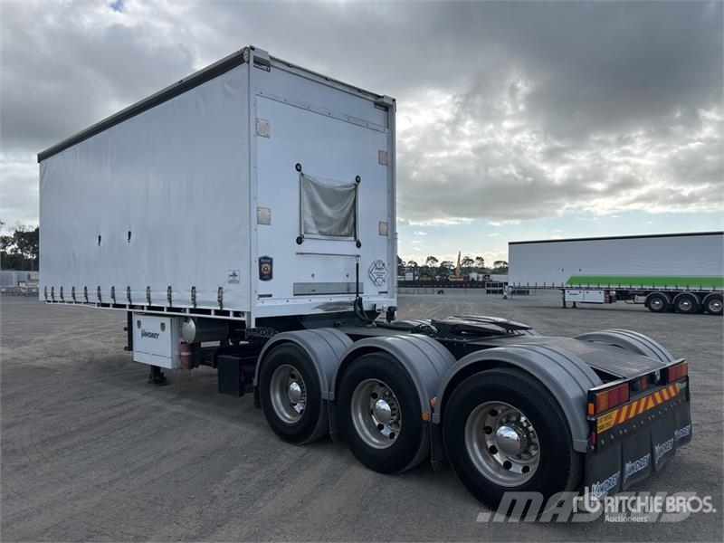 Vawdrey 7.2 m Tri/A B-Double Lead Curtain Side Trailer Kayar tenteli çekiciler