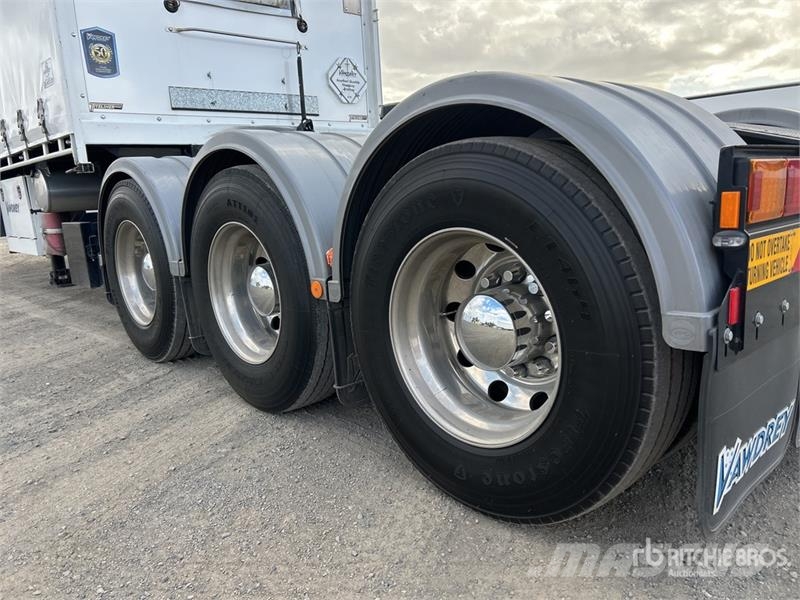 Vawdrey 7.2 m Tri/A B-Double Lead Curtain Side Trailer Kayar tenteli çekiciler