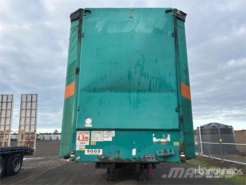 Vawdrey 8.3 m Tri/A B-Double Lead Step Deck Curtain Side T Priekabos su tentu