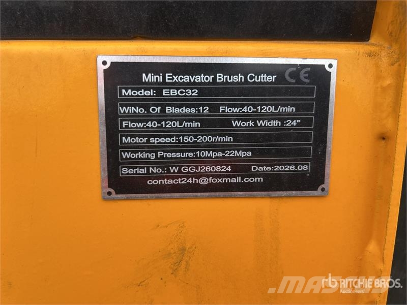 Vicsec VC-EBC32 24 in Mini Excavator Brush Cutter (Unused Other components