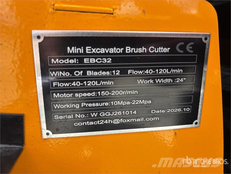 Vicsec VC-EBC32 24 in Mini Excavator Brush Cutter (Unused Muut