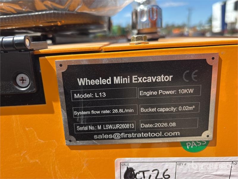 Vicsec VC-L13 Wheeled Mini Mini Excavator (Unused) Miniekskavaatorid < 7 t