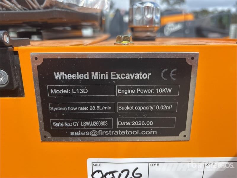 Vicsec VC-L13 Wheeled Mini Excavator (Unused) Minibagger < 7t