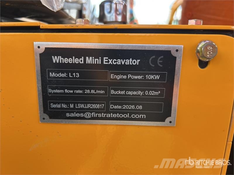 Vicsec VC-L13 Wheeled Mini Excavator (Unused) Minikoparki