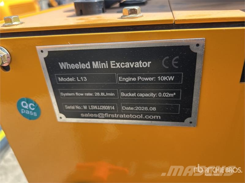 Vicsec VC-L13 Wheeled Mini Excavator (Unused) Minikoparki