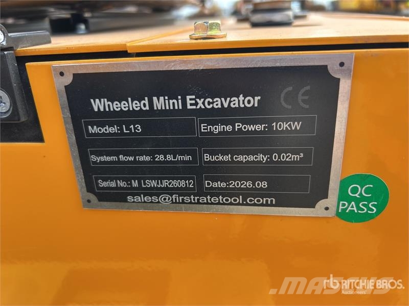 Vicsec VC-L13 Wheeled Mini Excavator (Unused) Mini rýpadlá < 7t