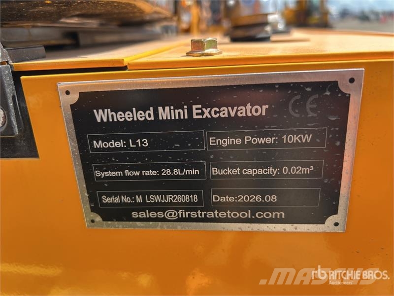Vicsec VC-L13 Wheeled Mini Excavator (Unused) Minikoparki