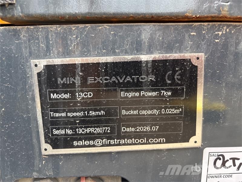 Vicsec VC13CD Mini Excavator (Unused) Εκσκαφάκι (διαβολάκι) < 7t