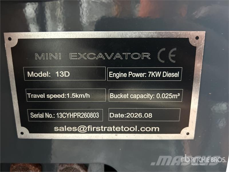 Vicsec VC13D Diesel Mini Excavator (Unused) Mini bageri < 7t