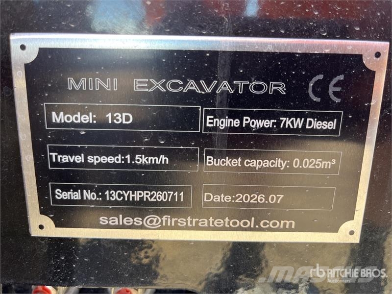 Vicsec VC13D Mini Excavator (Unused) Mini bageri <7t