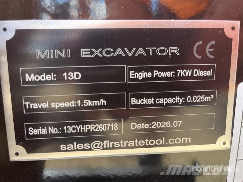 Vicsec VC13D Mini Excavator (Unused) Mini bageri <7t
