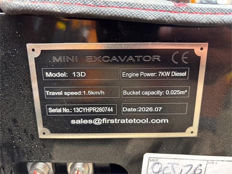 Vicsec VC13D Mini Excavator (Unused) Mini bageri < 7t