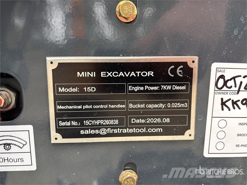 Vicsec VC15D Mini Excavator (Unused) Mini excavators < 7t (Mini diggers)
