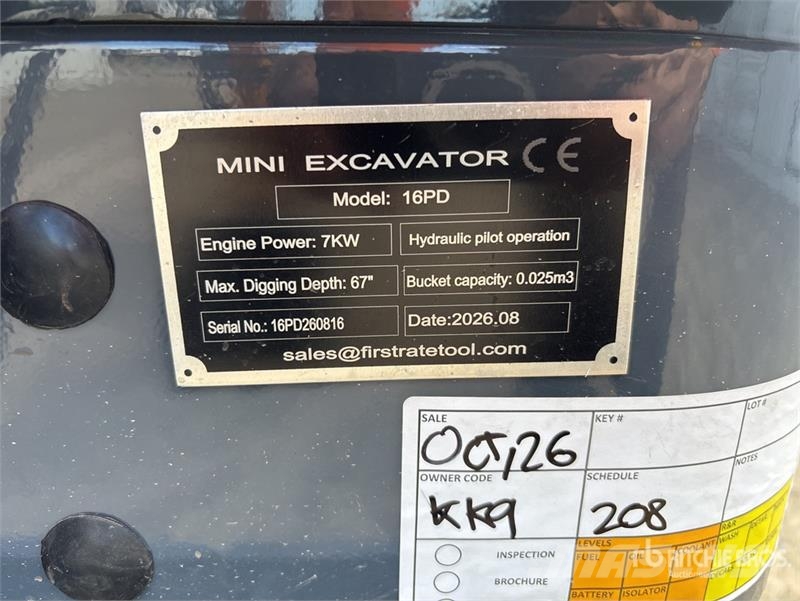 Vicsec VC16PD Mini Excavator (Unused) Mini bageri < 7t