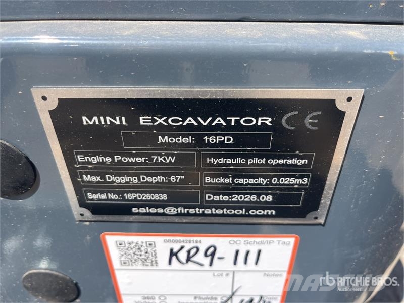 Vicsec VC16PD Mini Excavator (Unused) Mini pelle < 7t