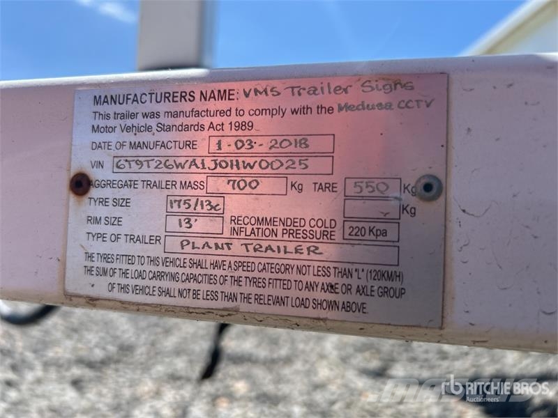 VMS S/A Solar Powered CCTV Trailer Other trailers