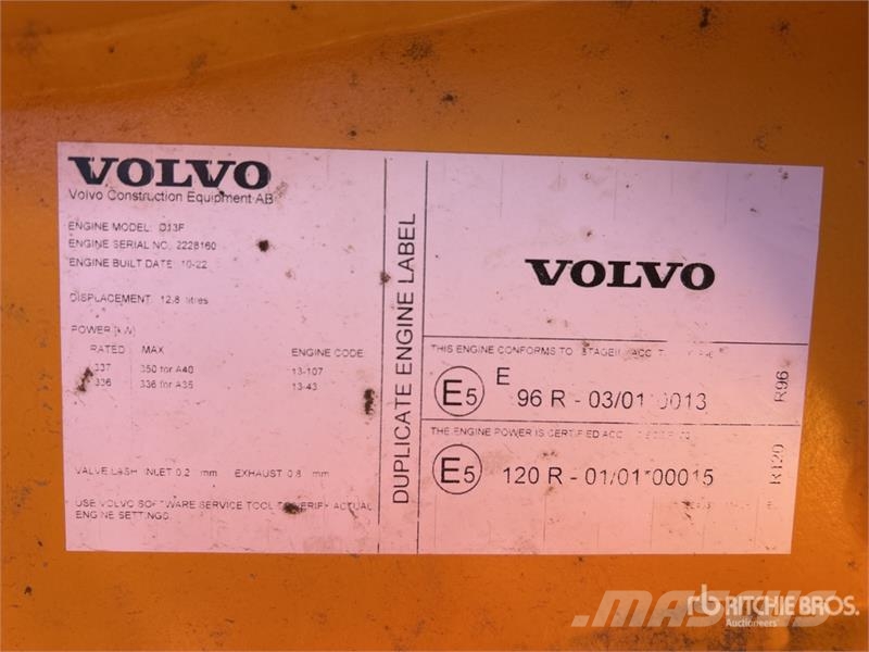 Volvo A40G Articulated Dump Truck Liigendraamiga pinnaseveokid