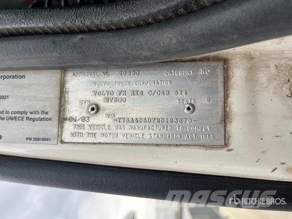Volvo FH 6x4 Hooklift Truck Rol kiper kamioni sa kukom za podizanje tereta