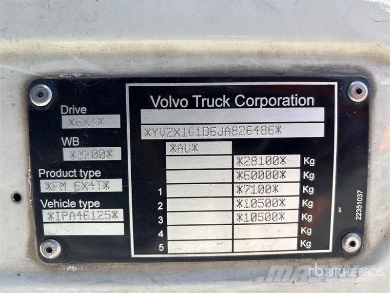 Volvo FM450 6x4 T/A Sleeper Truck Tractor Prime Movers