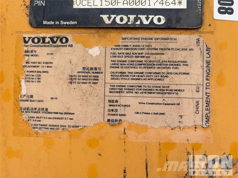 Volvo L150F Wheel Loader لوادر بعجل