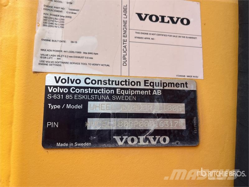 Volvo L180G Wheel Loader Wheel loaders
