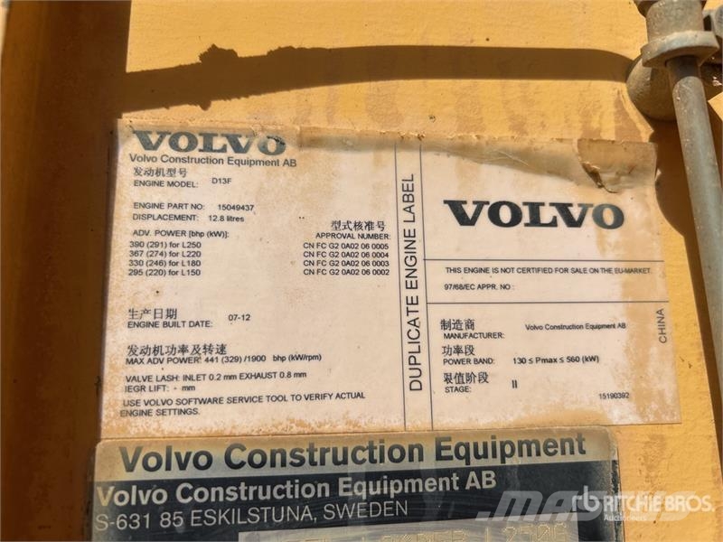 Volvo L250G Wheel Loader Wheel loaders