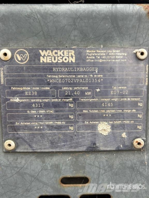 Wacker Neuson EZ38 Mini Excavator Mini excavators < 7t (Mini diggers)